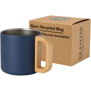 Bjorn 360 ml RCS certified recycled stainless steel mug with copper vacuum insulation