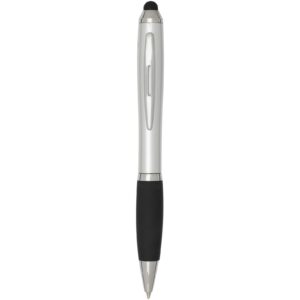 Nash RCS recycled plastic stylus ballpoint pen with coloured barrel and black grip (black ink)