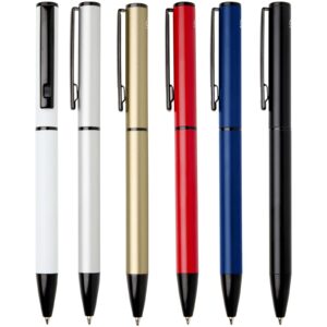 Verton recycled aluminium twist ballpoint pen with sleeve (blue ink)