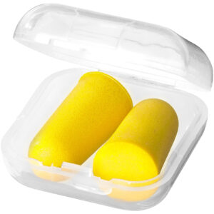 Traveler earplugs with travel case