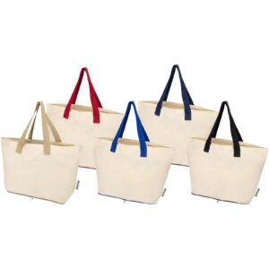 Sierra 140 g/m² GRS recycled foldable cotton tote bag 12L