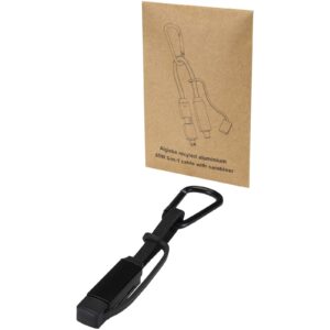 Algieba 65W 3-in-1 recycled aluminium charging cable with carabiner